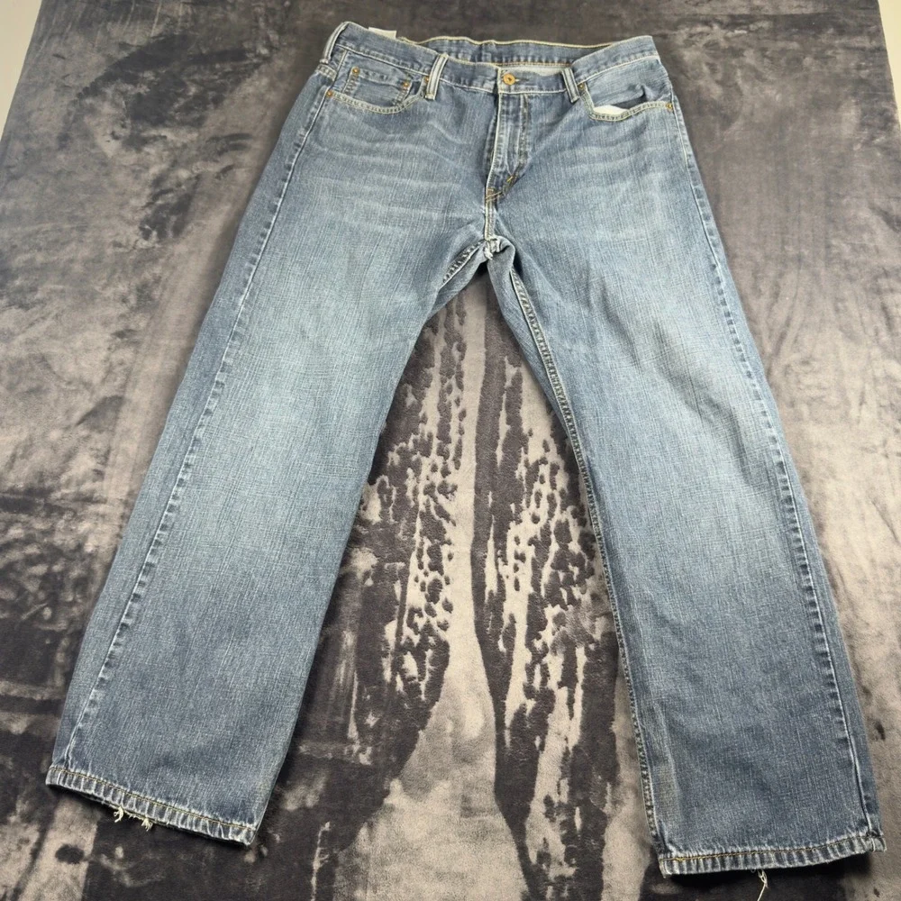 Levi's 569 Loose Straight Jeans Mens 36x32 Blue Medium Wash Denim 2414